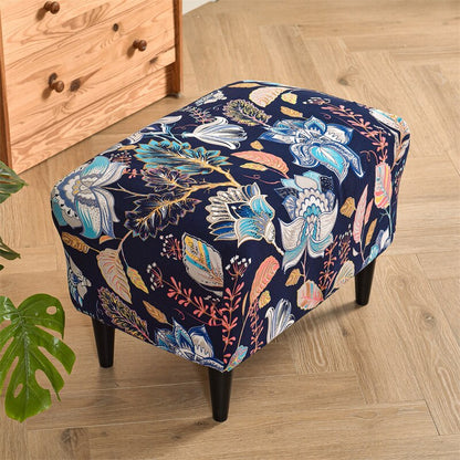 Soft Printed Footstool Cover