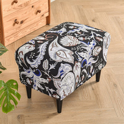 Soft Printed Footstool Cover