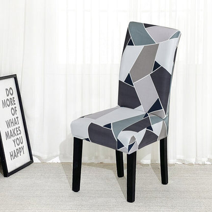 Printed Geometry Slipcover For Chair