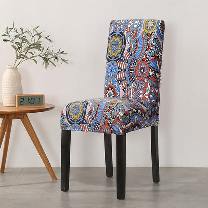 Elastic Printed Dining Chair Covers