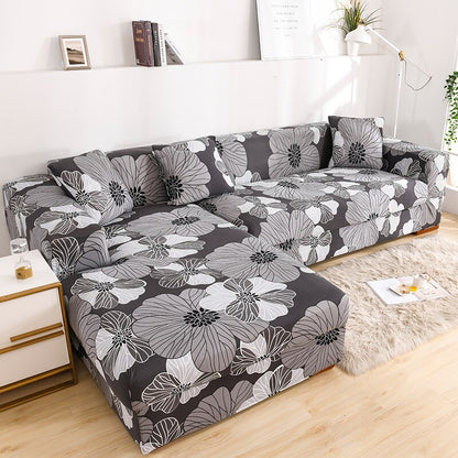 Square Printed L-shape Sofa Covers