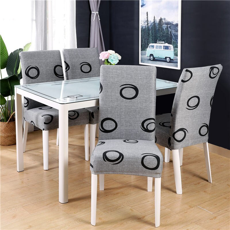 Printed Dining Elastic Chair Cover