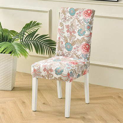 Elastic Printed Dining Chair Cover