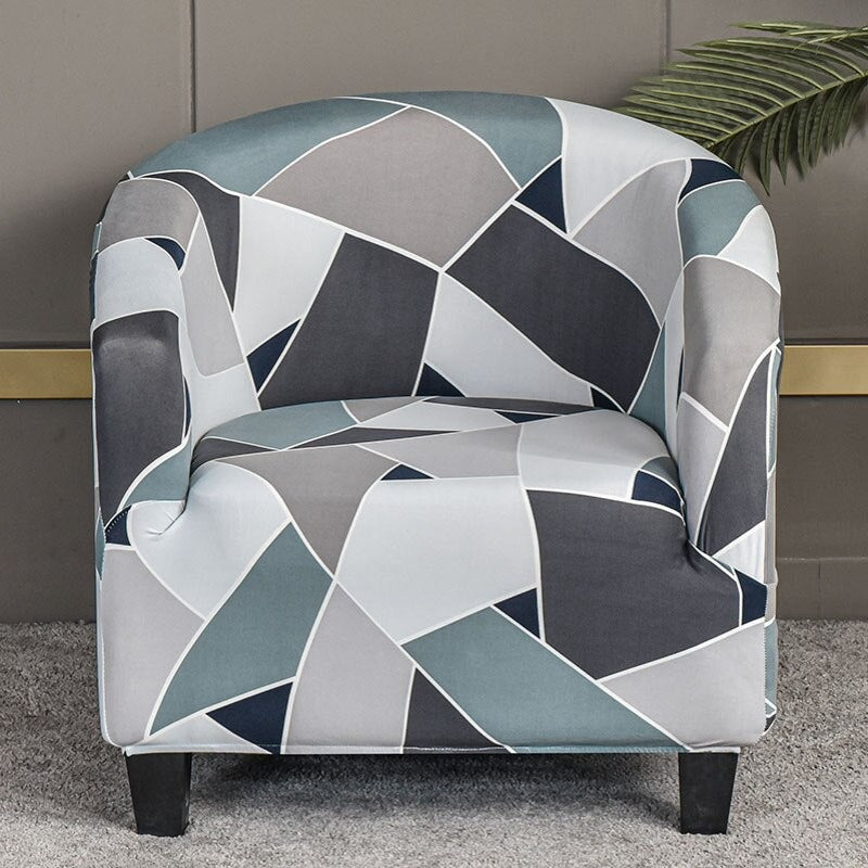 Printed Stretch Club Chair Slipcover Sofa Cover