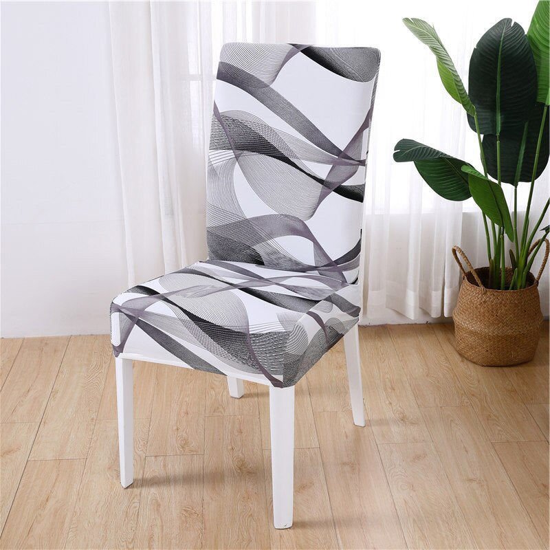 Printed Pattern Chair Cover For Dining Room