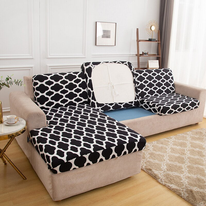 Stretch Cushion Covers Printed Sofa Seat Cover