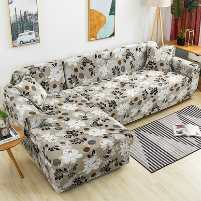 Square Printed L-shape Sofa Covers