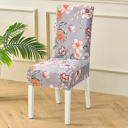 Elastic Printed Dining Chair Cover