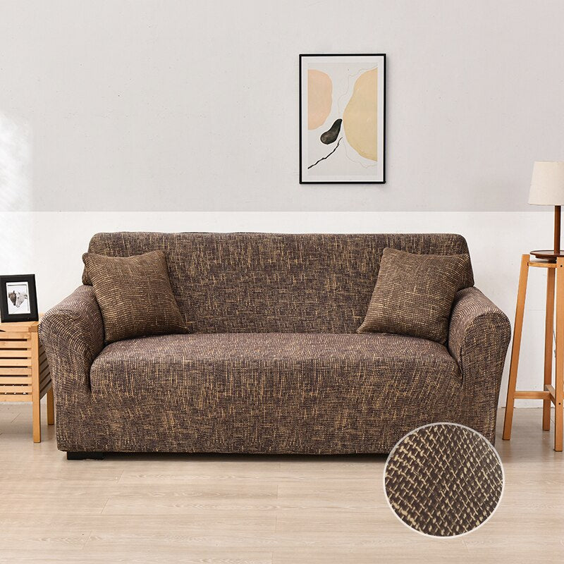 Cross Pattern Corner Sofa Cover For Living Room