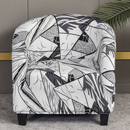 Printed Stretch Club Chair Slipcover Sofa Cover