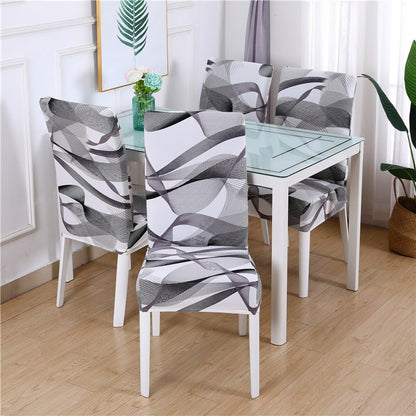 Printed Dining Elastic Chair Cover