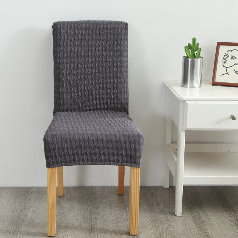 Solid Jacquard Chair Cover