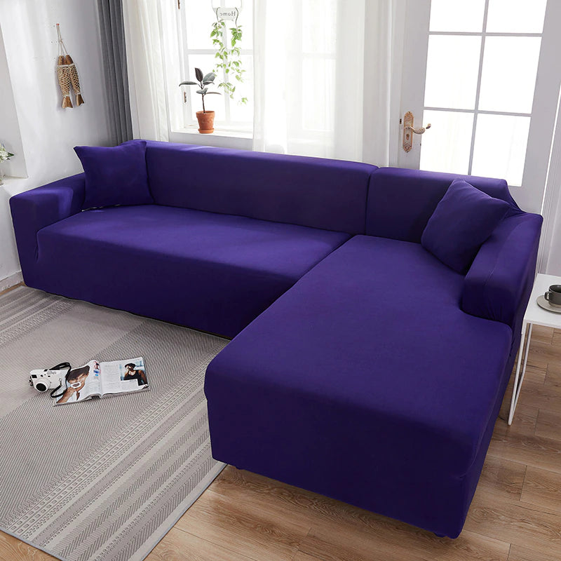 L-Style Plain Color Elastic Stretch Sofa Covers