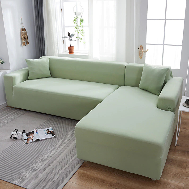 L-Style Plain Color Elastic Stretch Sofa Covers