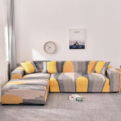 Stretch L-Shape Corner Sofa Covers For Living Room