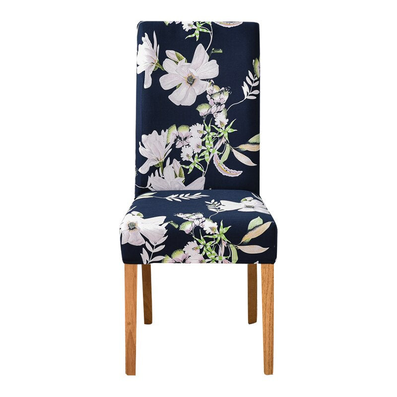 Floral Polyester Slipcover For Chair