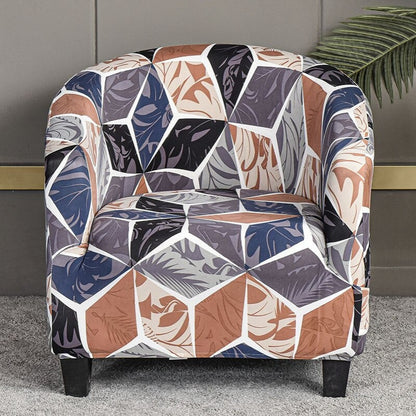 Printed Stretch Club Chair Slipcover Sofa Cover