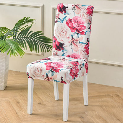 Elastic Printed Dining Chair Cover