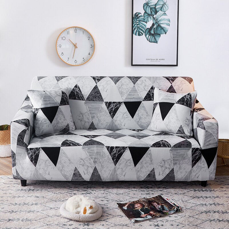 1/2/3/4 Seater Geometric Sofa Cover