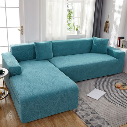 Solid Color Jacquard Elastic Sofa Cover