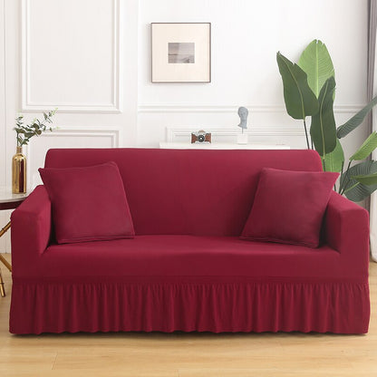 High Elastic Stretchable Cushion Couch Sofa Cover With Skirt