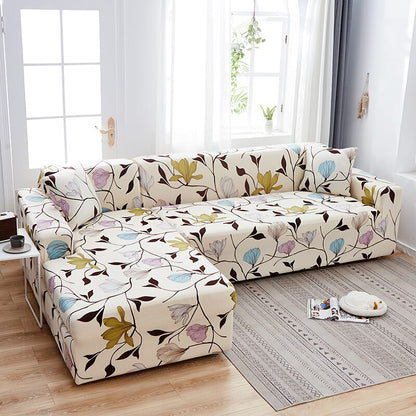 Square Printed L-shape Sofa Covers