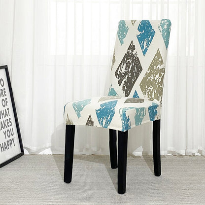 Printed Geometry Slipcover For Chair