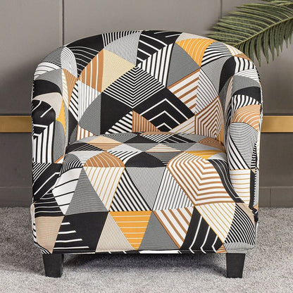 Printed Stretch Club Chair Slipcover Sofa Cover