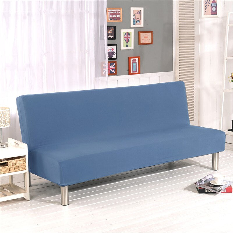 Solid Color Stretch Without Armrest Sofa Bed Cover