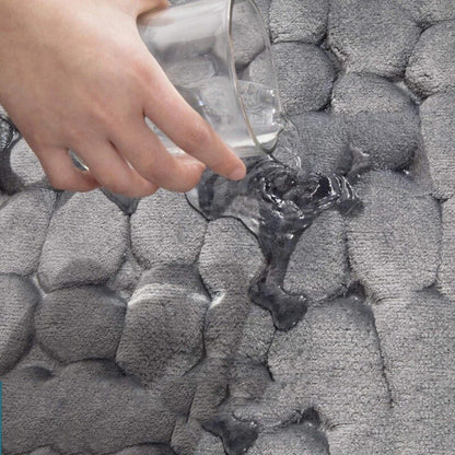 Cobblestone Embossed Bathroom Bath Mat