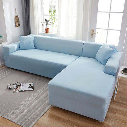 L-Style Plain Color Elastic Stretch Sofa Covers