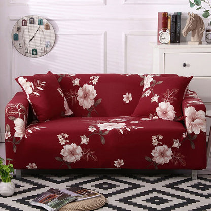 Stretch Elastic Floral Printed Sofa Covers For Living Room