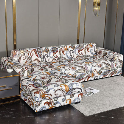 Square Printed L-shape Sofa Covers