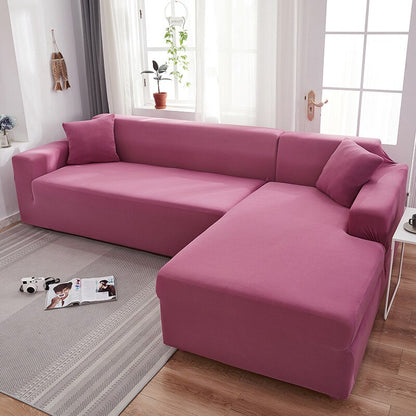 L-Style Plain Color Elastic Stretch Sofa Covers