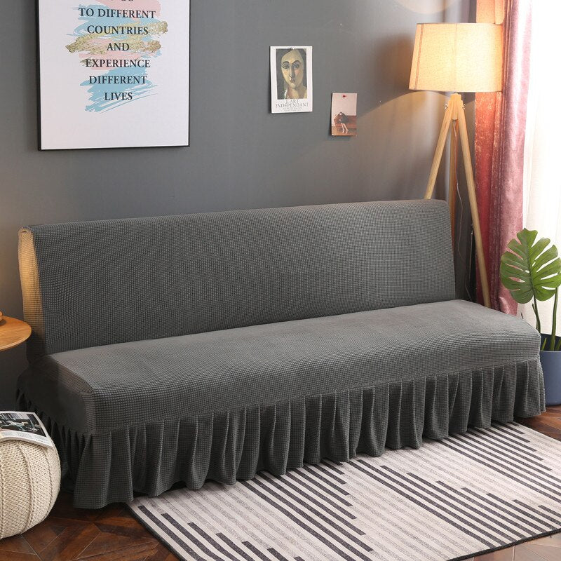 Frill Armless Sofa Bed Cover