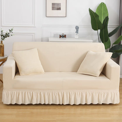 High Elastic Stretchable Cushion Couch Sofa Cover With Skirt