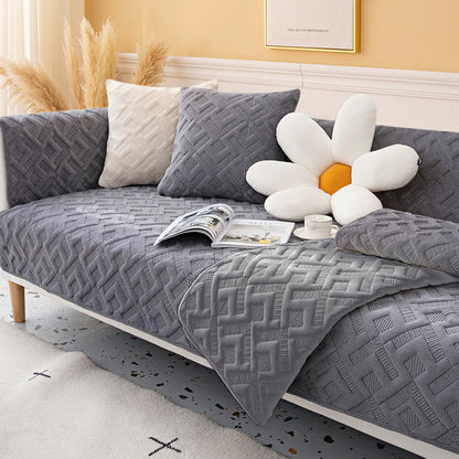 Thicken Plush Sofa Cover For Living Room