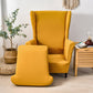 Solid Color Wing Chair Cover