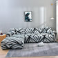 Printed Sofa Cover With Skid Foam Sticks & Elastic Bottoms