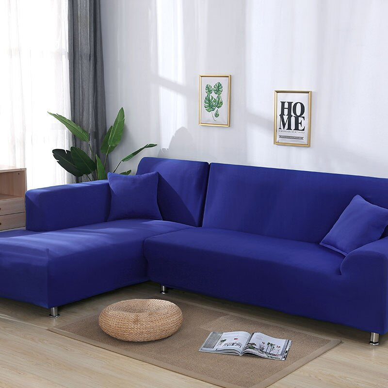 L-Style Plain Color Elastic Stretch Sofa Covers