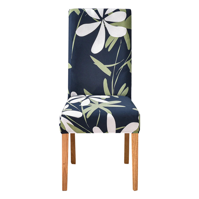 Floral Polyester Slipcover For Chair