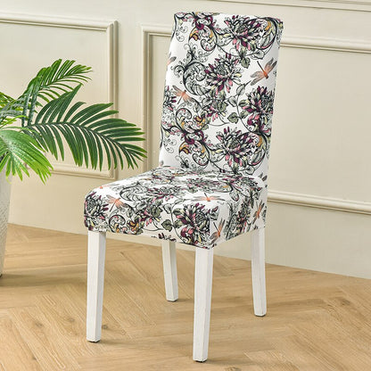 Elastic Printed Dining Chair Cover