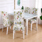 Dining Chair Elastic Pastoral Print Cover