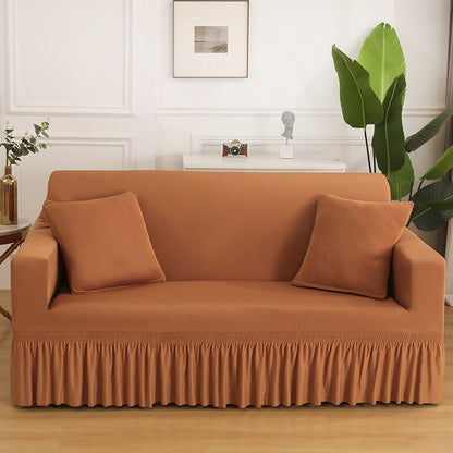 High Elastic Stretchable Cushion Couch Sofa Cover With Skirt