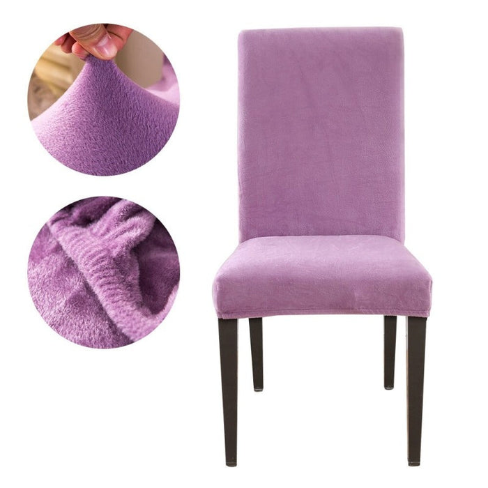 Stretchable Velvet Dining Chair Covers