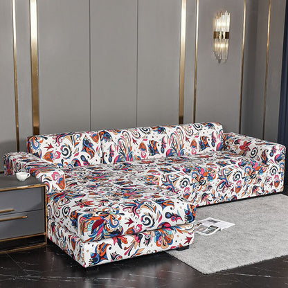 Square Printed L-shape Sofa Covers