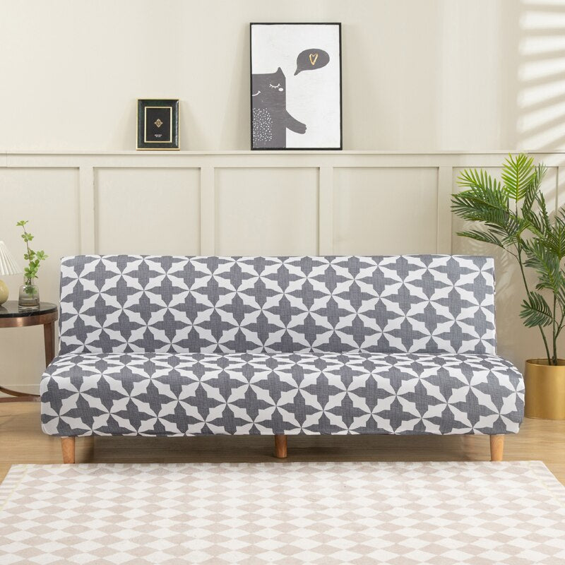 Big Elastic Armless Sofa Bed Cover