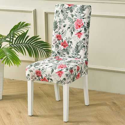 Elastic Printed Dining Chair Cover