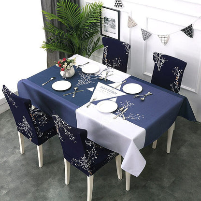 Geometric Tropical Plants Printed Chair Cover