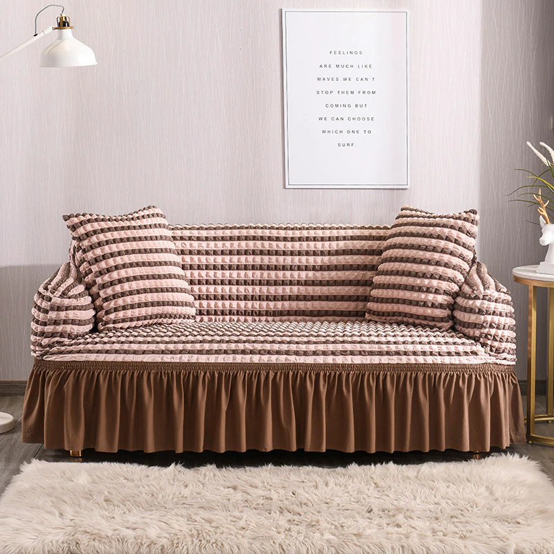 Striped Printed Stretch Sofa Cover